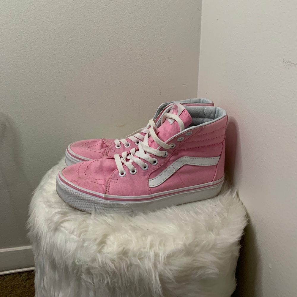 Pink high top vans